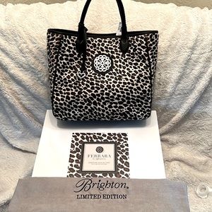 Brighton Ferrara Seraphine Hair-On Tote Winter-Leopard (2019 Limited Edition)